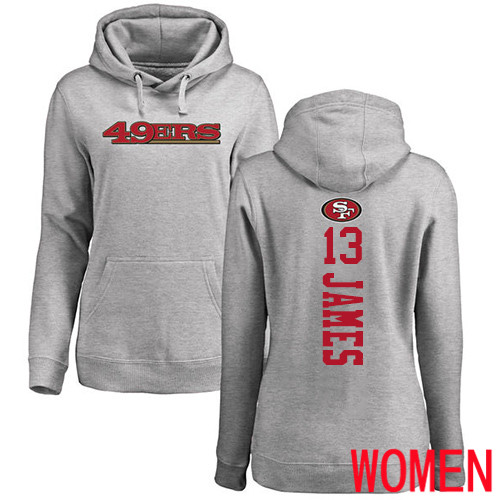 San Francisco 49ers Ash Women Richie James Backer #13 Pullover NFL Hoodie Sweatshirts